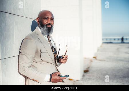 Portrait bald man sunglasses hi-res stock photography and images - Alamy