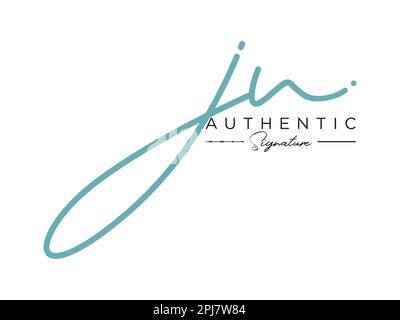 JU Signature Logo Template Vector. Stock Vector