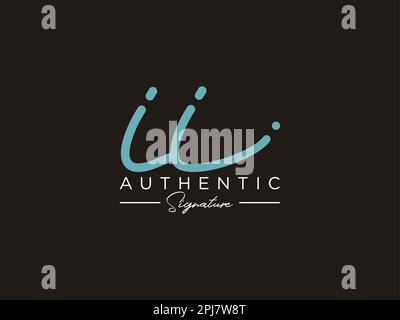 II Signature Logo Template Vector. Stock Vector