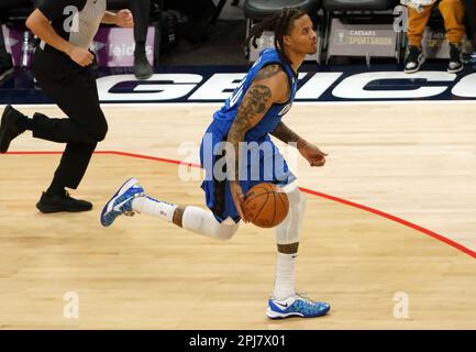 Washington, USA. 31st Mar, 2023. WASHINGTON, DC - MARCH 31: Orlando Magic guard Markelle Fultz (20) marches forward during a NBA game between the Washington Wizards and the Orlando Magic, on March 31, 2023, at Capital One Arena, in Washington, DC. (Photo by Tony Quinn/SipaUSA) Credit: Sipa USA/Alamy Live News Stock Photo