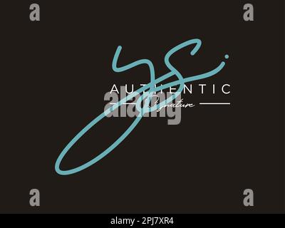 YS Signature Logo Template Vector. Stock Vector