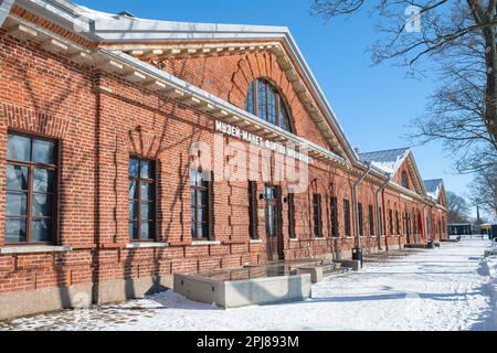 KRONSHTADT, RUSSIA - MARCH 13, 2023: Interactive 'Museum-model of Kronstadt Forts' in the building of the Dutch kitchen on a March sunny day Stock Photo