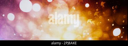 Abstract background with defocused bokeh colorful lights Stock Photo