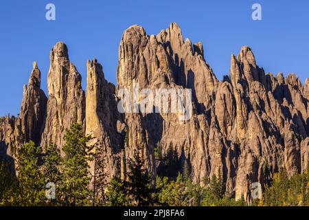 Cathedral Spires Trailhead in Custer State Park, Black Hills, South Dakota, United States of America Stock Photo