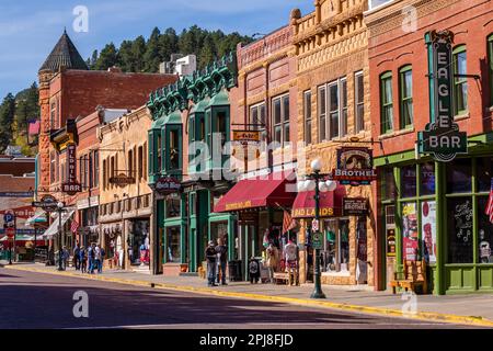 Wild West town of Historic Deadwood, South Dakota, United States of America Stock Photo