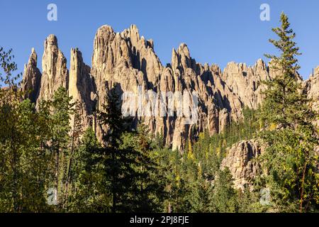 Cathedral Spires Trailhead in Custer State Park, Black Hills, South Dakota, United States of America Stock Photo