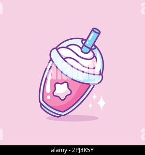 Cute pop ice slice cartoon Stock Vector