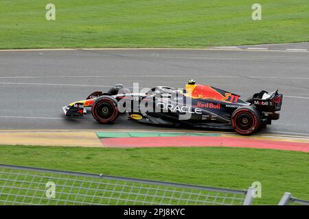 Melbourne, Australia. 01st Apr, 2023. April 1st, 2023, Albert Park, Melbourne, FORMULA 1 ROLEX AUSTRALIAN GRAND PRIX 2023, in the picture Sergio Perez (MEX), Oracle Red Bull Racing Credit: dpa/Alamy Live News Stock Photo