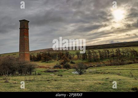 Old mine workings on Kildale moor Stock Photo