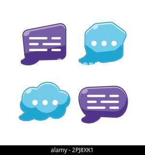 Group of speech bubbles with lines Stock Vector