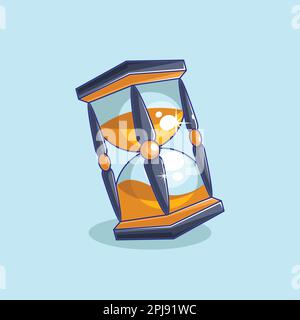 Cartoon style hourglass design illustration Stock Vector
