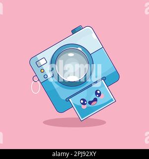 Take a picture with a vintage camera Stock Vector