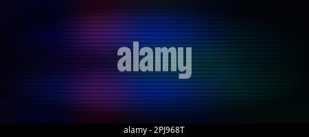 Abstract wide striped lined horizontal glowing background. Scan screen. Technological blue futuristic card with stripes. Vector illustration Stock Vector
