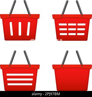 Shopping basket icons, vector eps10 illustration Stock Vector Image ...