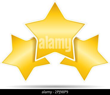 Three golden stars, vector eps10 illustration Stock Vector Image & Art ...