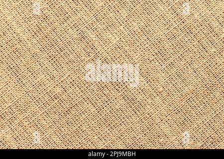beige fabric texture, jute burlap as background Stock Photo