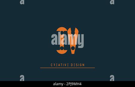 Alphabet letters Initials Monogram logo IV , VI Stock Vector