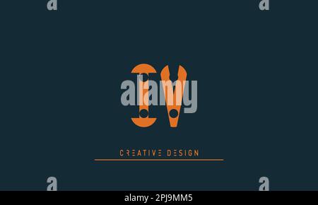 Alphabet letters Initials Monogram logo IV , VI Stock Vector