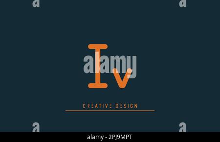 Alphabet letters Initials Monogram logo IV , VI Stock Vector