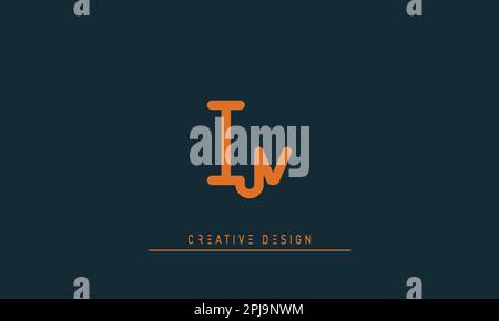 Alphabet letters Initials Monogram logo IV , VI Stock Vector