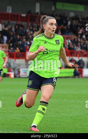 Crawley, UK. 01st Apr, 2023. Broadfield Stadium, Crawley, UK, April 01, 2023 Vilde Boe Risa (8, Manchester United) during a WSL game on 01 April, 2023, between Brighton & Hove Albion and Manchester United at the Broadfield Stadium, Crawley, UK (Bettina Weissensteiner/SPP) Credit: SPP Sport Press Photo. /Alamy Live News Stock Photo