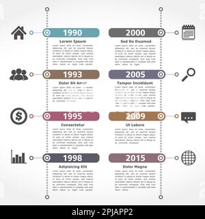 Vertical timeline infographics template with four arrows, vector eps10 ...