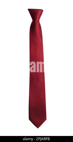 Red Tie Clip On Cut Out on White. Stock Photo