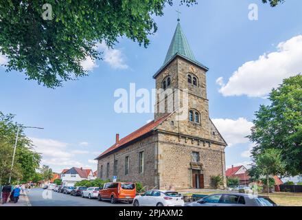 Wunstorf: church Petruskirche, hamlet Steinhude in Steinhuder Meer, Niedersachsen, Lower Saxony, Germany Stock Photo