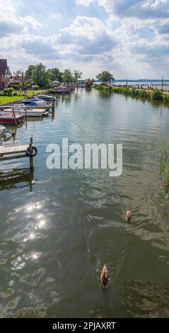 Wunstorf: lake Steinhuder Meer, promenade, hamlet Steinhude in Steinhuder Meer, Niedersachsen, Lower Saxony, Germany Stock Photo