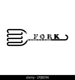 fork icon vector illustration logo template design Stock Photo