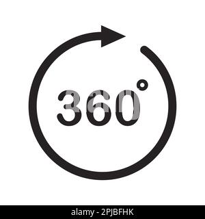 360 degree logos, vector illustration symbol design Stock Photo - Alamy