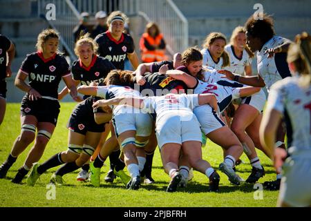 Estadio Nacional Complutense, Madrid, Spain. 01st Apr, 2023. World Rugby Pacific Four Series 2023, Canada v USA, Estadio Nacional Complutense, Madrid, Spain. Credit: EnriquePSans/Alamy Live News Stock Photo