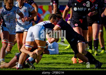 Estadio Nacional Complutense, Madrid, Spain. 01st Apr, 2023. World Rugby Pacific Four Series 2023, Canada v USA, Estadio Nacional Complutense, Madrid, Spain. Credit: EnriquePSans/Alamy Live News Stock Photo