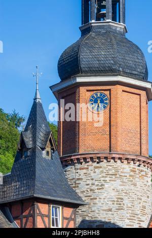 Südharz: tower Saigerturm, hamlet Stolberg in Harz, Sachsen-Anhalt, Saxony-Anhalt, Germany Stock Photo