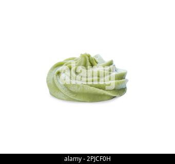 Swirl of wasabi paste isolated on white Stock Photo