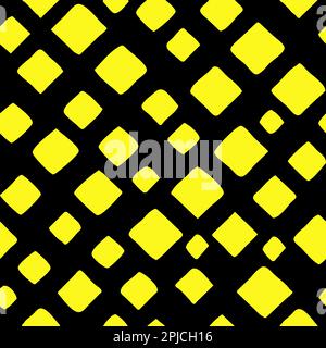 yellow rectangles on a black background. seamless rectangle pattern background. vector illustration Stock Vector