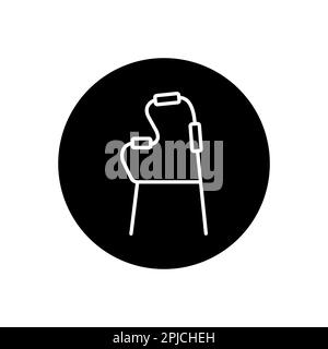 Crutch sign сolor line icon. Physiotherapy. Pictogram for web page. Stock Vector