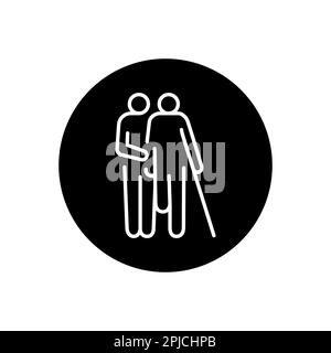 Rehabilitation sign сolor line icon. Physiotherapy. Pictogram for web page. Stock Vector