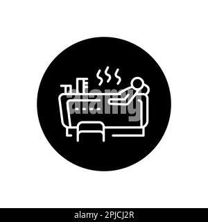 Medicinal bath sign сolor line icon. Physiotherapy. Pictogram for web page. Stock Vector