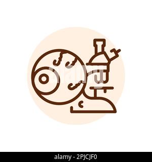 In vitro fertilization black line icon. Fertilization. Pictogram for web page Stock Vector
