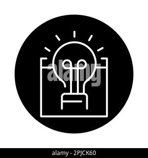 Solution black line icon. Decision solved. Support service Stock Vector