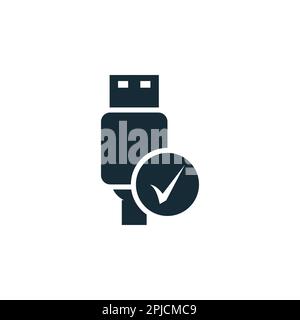 USB cable or Charger Icon Design Template Elements Stock Vector
