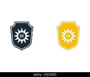UV Light Shield Icon Vector Logo Template Illustration Design Stock Vector