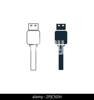 USB Connection Cable Device Icon Design Template Elements Stock Vector