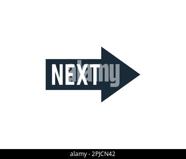 Next Arrow Icon Design Template Elements Stock Vector