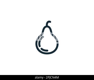 Pear Fruit Icon Design Template Elements Stock Vector
