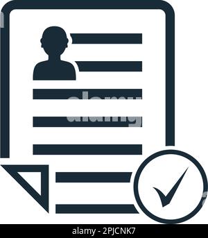 Paper, Document, User, Applicant Icon Vector Logo Template Illustration Design Stock Vector