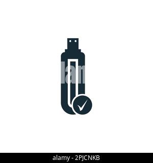 USB Flash Drive Icon Design Template Elements Stock Vector