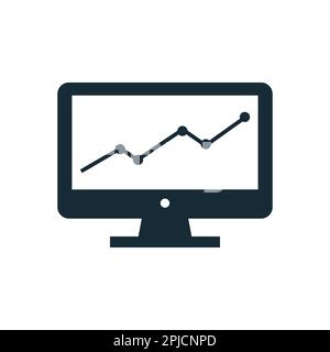 Monitor, LCD, LED Market Analytic Icon Design Template Elements Stock Vector