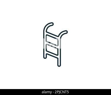 Pool Ladder Icon Design Template Elements Stock Vector